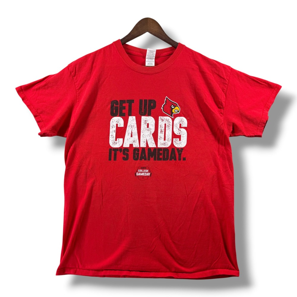 Gildan Louisville Cardinals ESPN College‎ Gameday Red T-Shirt Mens Large